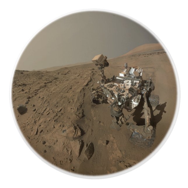 Mars Curiosity Red Martian Landcape Knopp (Framsidan)