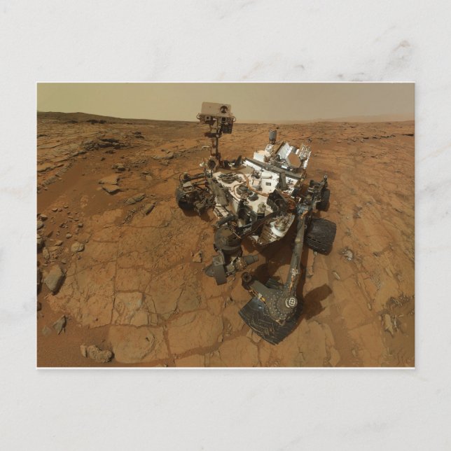 Mars Curiosity Självporträtt Vykort (Framsida)