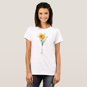 Mars Daffodil Birth Month Flower T Shirt