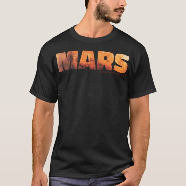 Mars - den fjärde planeten från Sol T Shirt (Framsida)