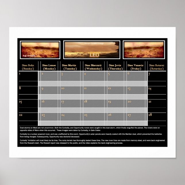 Mars Dust Storm Poster (Framsidan)