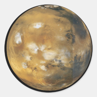 Mars! En vacker bild från rymden. NASA Runt Klistermärke