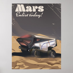 Mars, Enlist idag! Retro-militärområdet poster