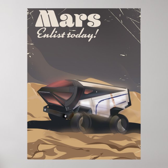 Mars, Enlist idag! Retro-militärområdet poster (Framsidan)