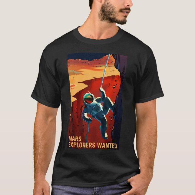 Mars Explorer ville Poster T Shirt (Framsida)