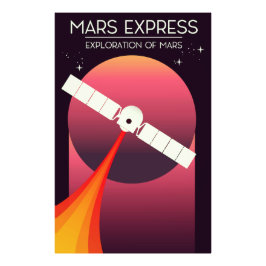 Mars Express - Exploration of Mars Space Art. Fototryck