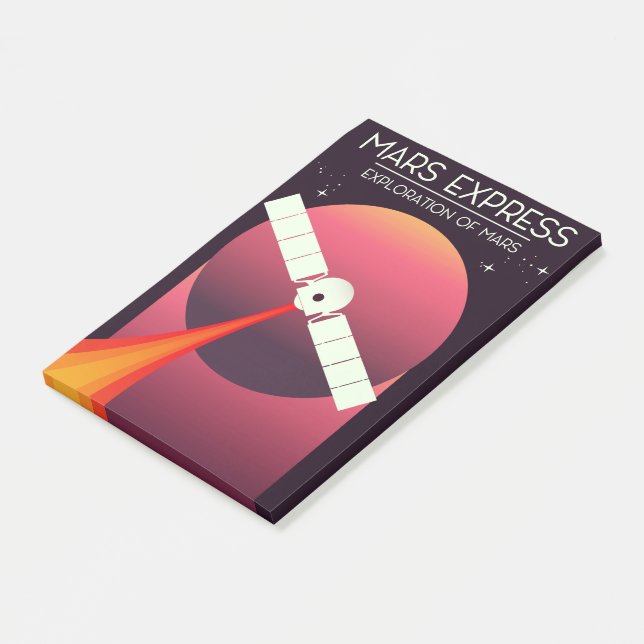 Mars Express - Exploration of Mars Space Art. Post-it Block (Vinklad)