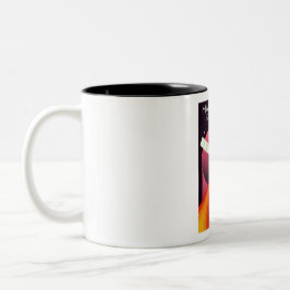 Mars Express - Exploration of Mars Space Art. Två-Tonad Mugg