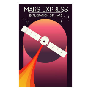 Mars Express - Utforskning av Mars Rymdkonst. Fototryck