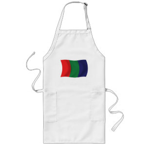 Mars Flagga Apron Långt Förkläde