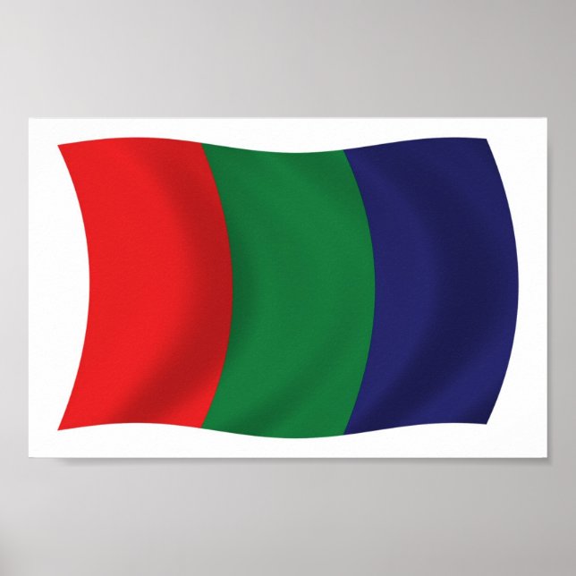 Mars Flagga Poster utskrift (Framsidan)