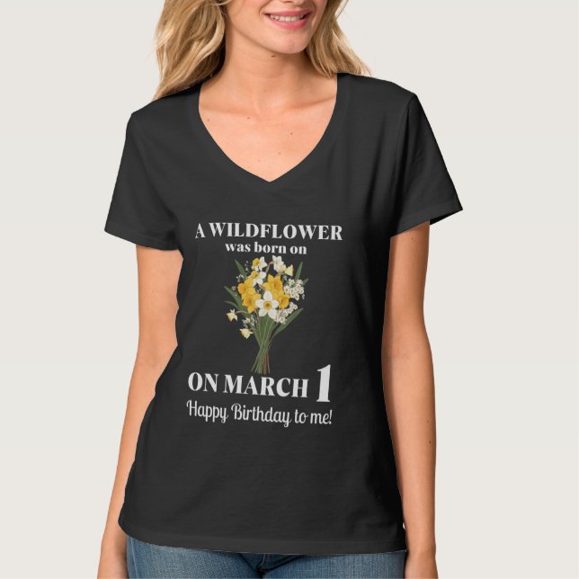 Mars Flower Daffodil och Jonquils Mars 1 B T Shirt (Framsida)