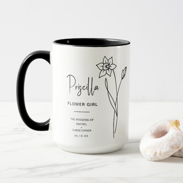 Mars Flower Girl | Daffodil Birth Flower Mugg (Med munk)