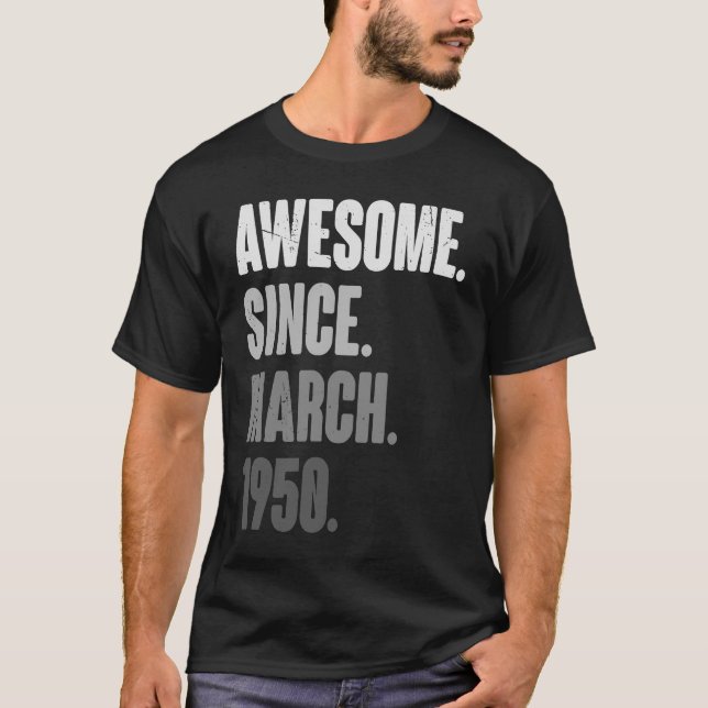 Mars födelsedag 73:e Dekorationen 73 års ålder T Shirt (Framsida)