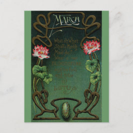 Mars födelsedag med Lotus & Bloodstone Vykort