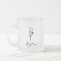 Mars födelsedagsblomma & Elegant namn i skrivstil
