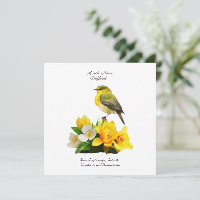 Mars födelsemånadsblomma Vibrant Birthday Gift (Stående Fram)