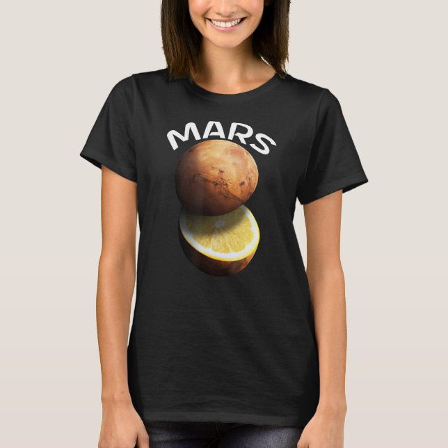 Mars for Astronomer Red Planet T Shirt (Framsida)