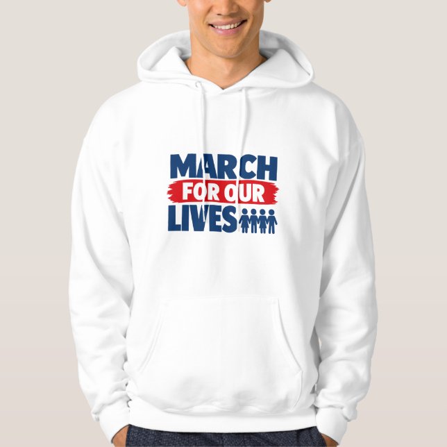 Mars för våra liv  hoodie (Framsida)