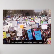 Mars för våra poster i Lives Gun Control Rally