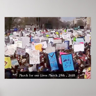 Mars för våra poster i Lives Gun Control Rally
