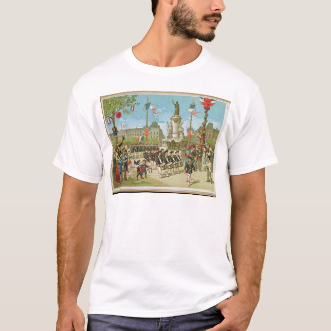 Mars-Förflutna i Placet de la Republique Tee Shirt (Framsida)