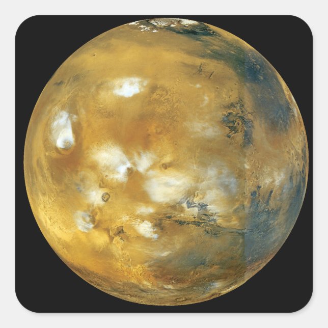 Mars Fyrkantigt Klistermärke (Framsida)