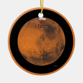 Mars Globe av NASA Julgransprydnad Keramik