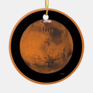 Mars Globe av NASA Julgransprydnad Keramik