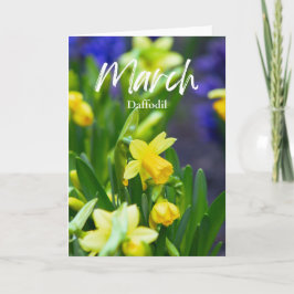 Mars Gult Daffodil Birth Month Flower Birthday Kort