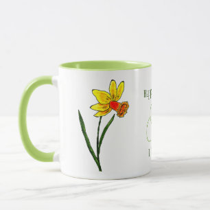 Mars-Gulten Grönt Daffodil Mugg