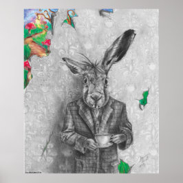 Mars Hare Art mars Hare Poster Wonderland Art