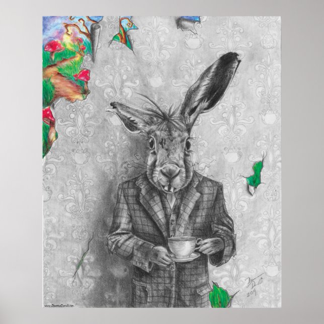 Mars Hare Art mars Hare Poster Wonderland Art (Framsidan)