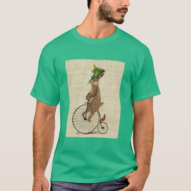 Mars Hare på Penny Farthing 3 T Shirt (Framsida)