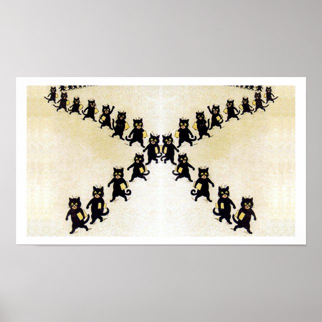 Mars i svarta katter, Louis Wain Poster (Framsidan)