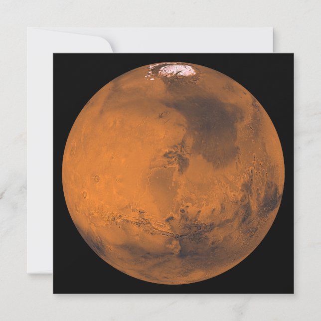 Mars Image av NASA Kort (Framsida)