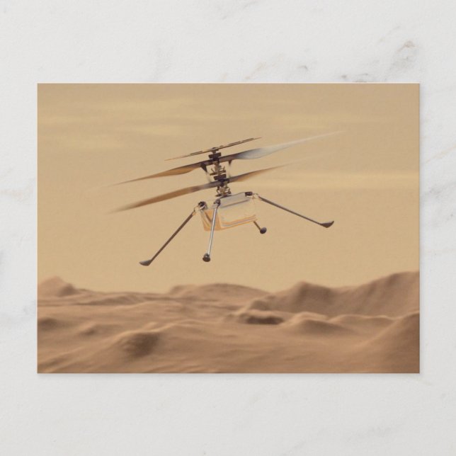 Mars Ingenuity Helicopter Flight Vykort (Framsida)