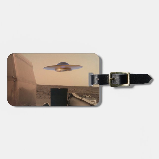 Mars InSight Alien UFO Saucer-påträffare Bagagebricka (Horisontell Framsida)