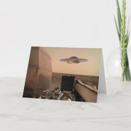 Mars InSight Alien UFO Saucer-påträffare Helgkort