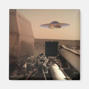 Mars InSight Alien UFO Saucer-påträffare Magnet