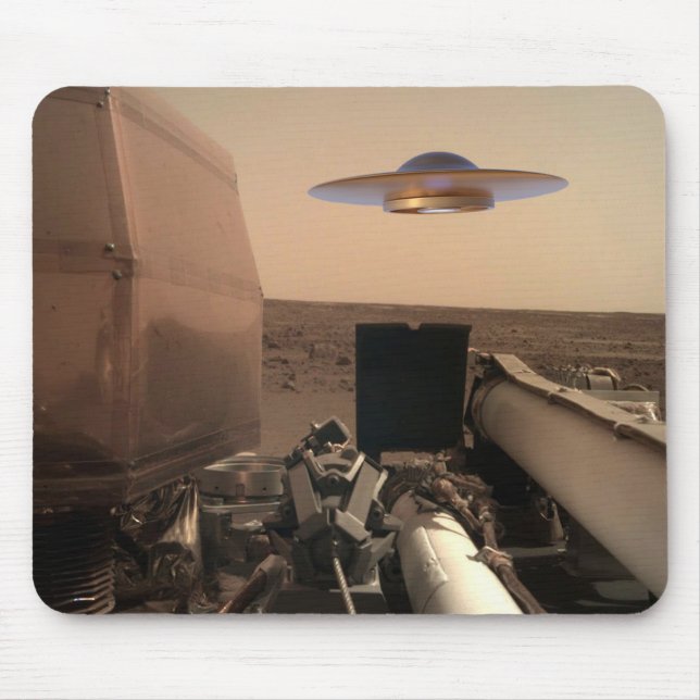 Mars InSight Alien UFO Saucer-påträffare Musmatta (Framsidan)