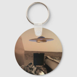 Mars InSight Alien UFO Saucer-påträffare Nyckelring