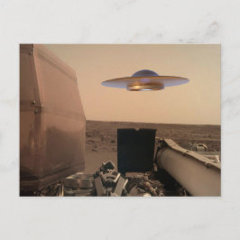 Mars InSight Alien UFO Saucer-påträffare Vykort
