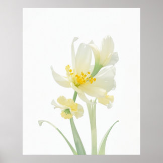 Mars Jonquil Birth Flower Poster