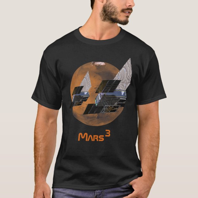 Mars kuberad av MarCO CubeSats T Shirt (Framsida)