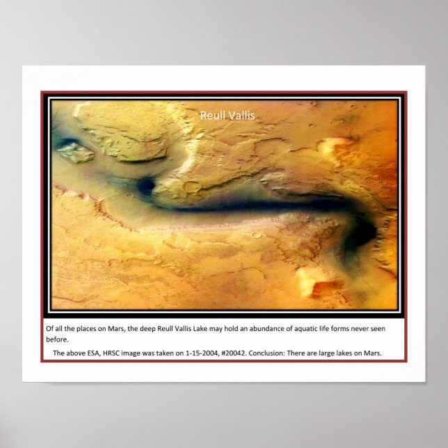 Mars Largest Known Sjö Poster (Framsidan)