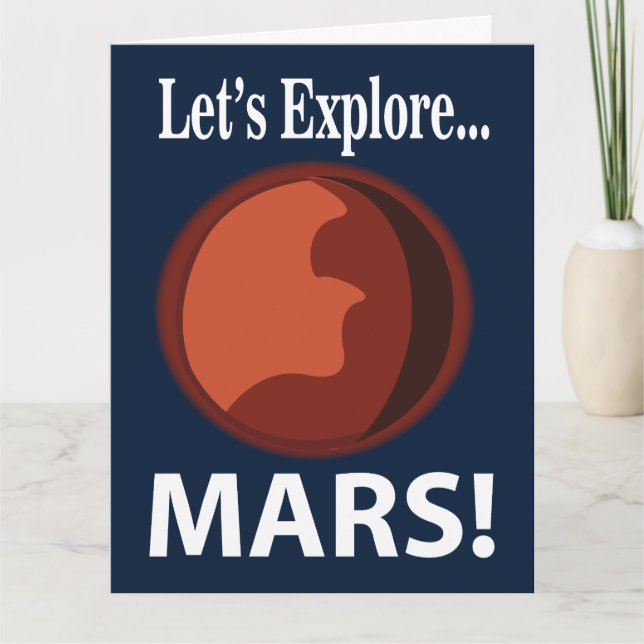 Mars Låt oss utforska  Kort (Framsida)