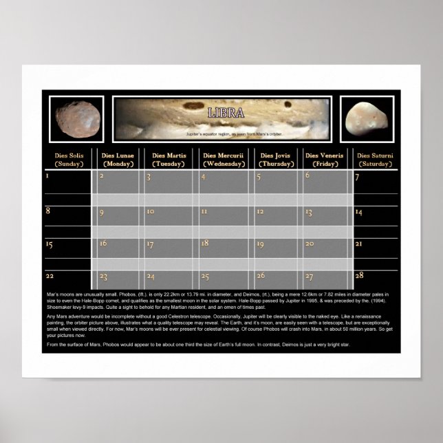 Mars Måne Poster (Framsidan)