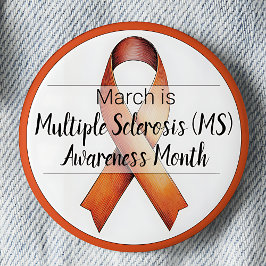 Mars Många Sclerosis Awareness Månad Knapp