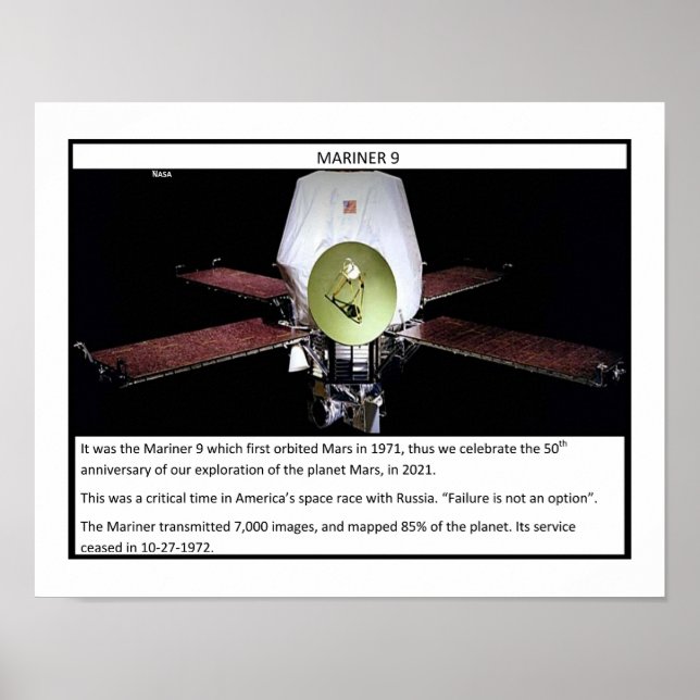 Mars Mariner 9 Poster (Framsidan)